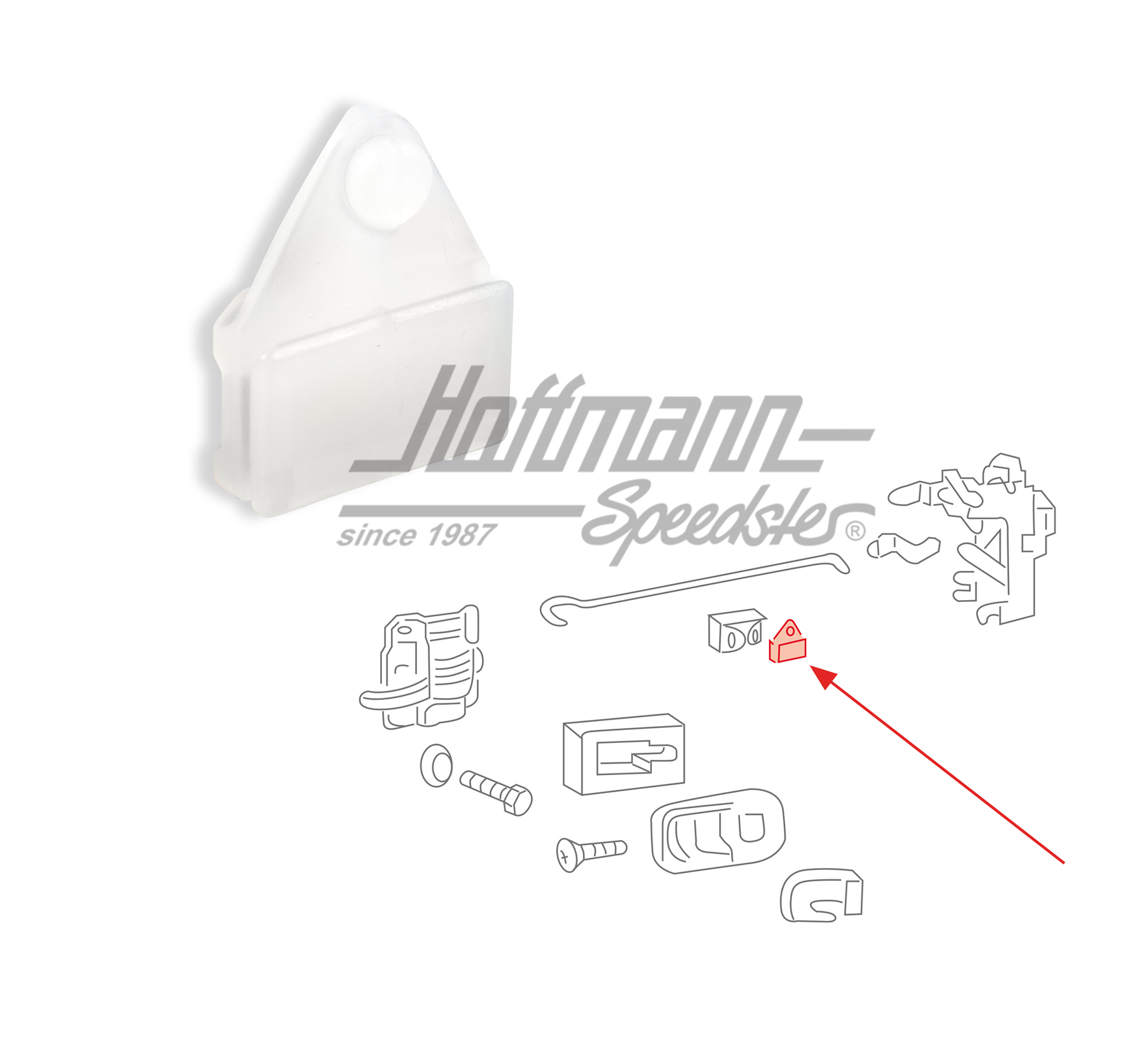 Führung, Zugstange, Türöffner, 68-79 | 411 837 085 | 097-1008-06