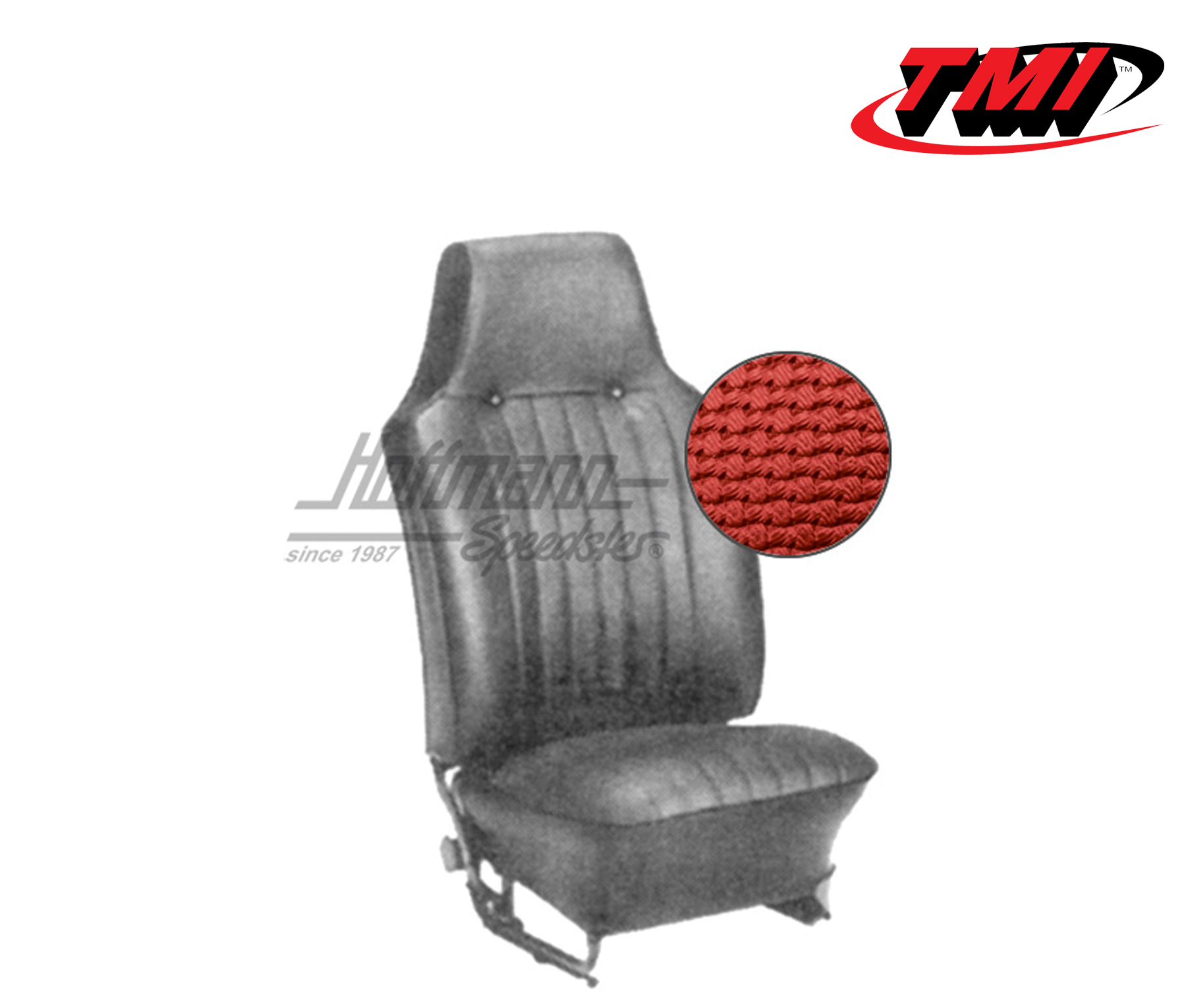 Sitzbezüge, Cabrio, 67-69, Korbmuster, rot | 43-1324-07 | 055-6710