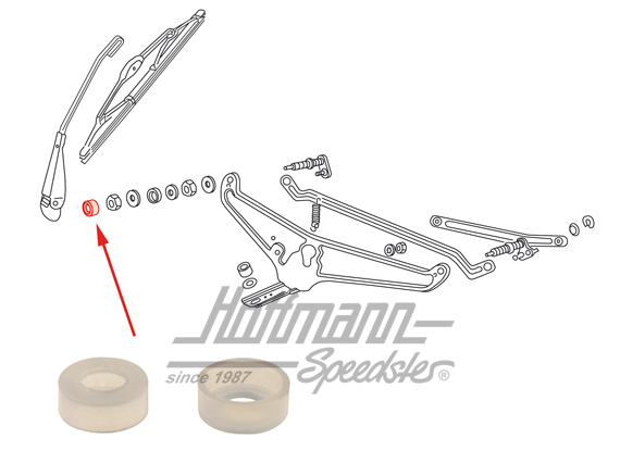 Wischerwellenabdeckung, -69, (neue Form) | 113 955 275 B | 020-5184-04