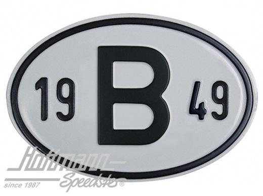 Nationalitätsschild "B", "1949", Alu |  | 020-2397-49
