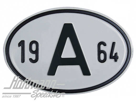 Nationalitätsschild "A", "1964", Alu |  | 020-2398-64