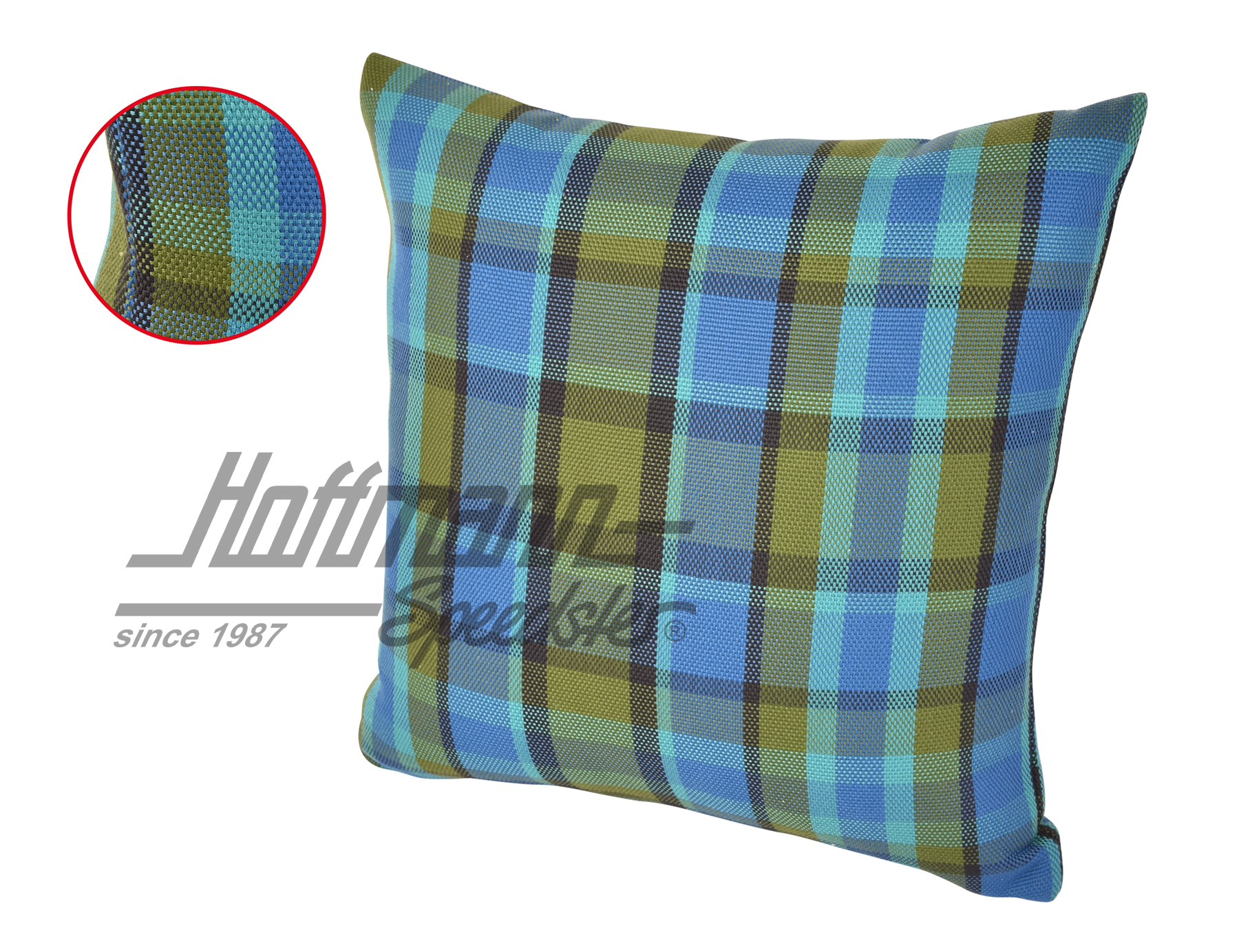 Kissen, Westfalia, blau/grün, 39x39cm | --- --- --- | 098-1310-50