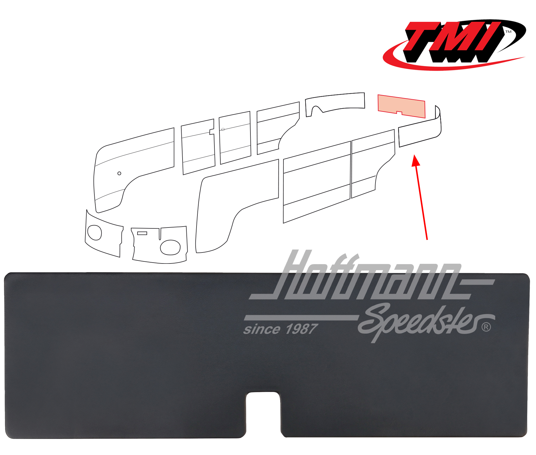 Heckklappenverkleidung, 55-63, schwarz | 10-2108-11 | 098-0539-01