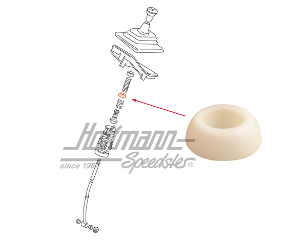 Kugelschale, Schalthebel, Bus T3 | 823 711 643 A | 315-1604