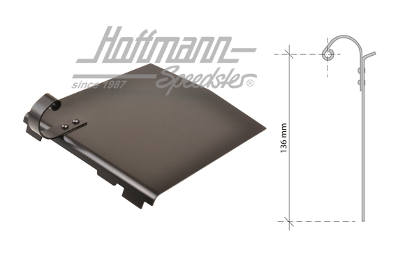 Heizklappe, Motorblech, -8.60, lang, re. | 111 119 386 C | 010-1462-22