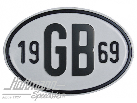 Nationalitätsschild "GB", "1969", Alu |  | 020-2404-69