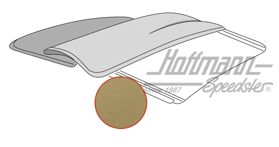 Faltdachbezug, 56-67, PVC, beige | --- --- --- | 055-7184-12