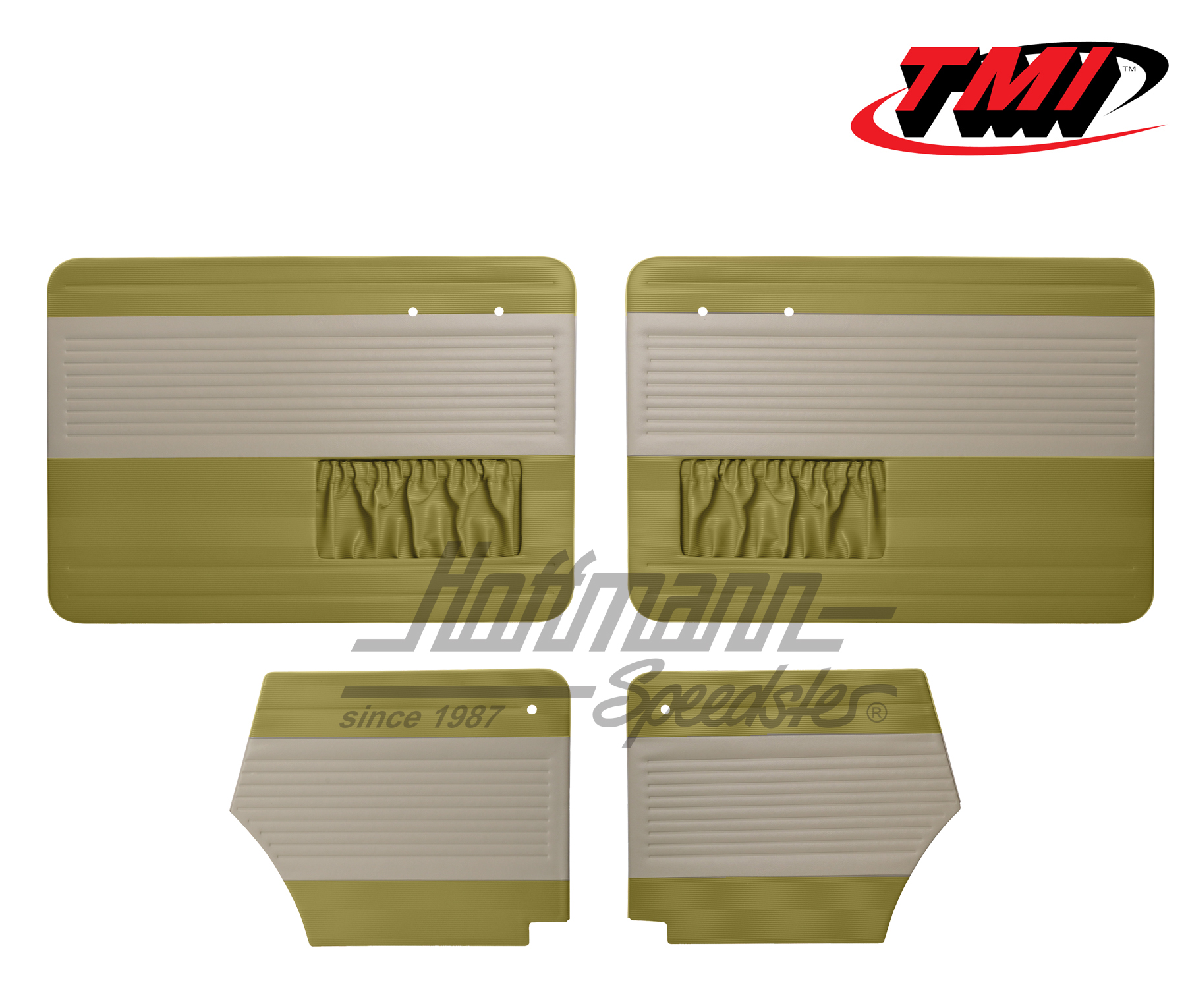 Tür- und Seitenverkleidungen, Cabrio, 55-64, altweiß/altgrün | 19-1327-25-15 | 055-7554-08