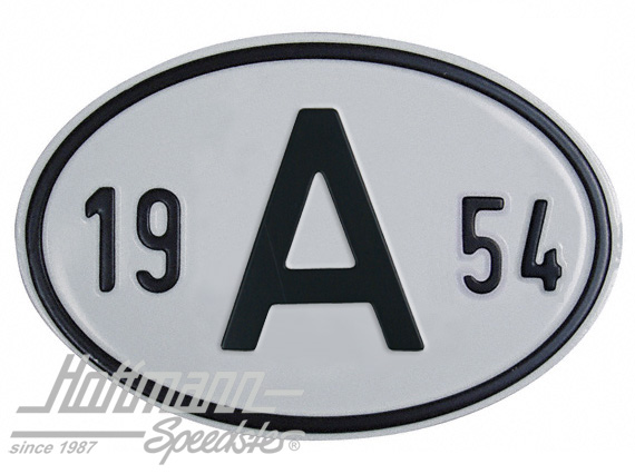 Nationalitätsschild "A", "1954", Alu |  | 020-2398-54