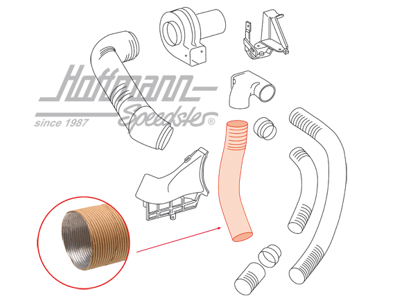 Heizungsschlauch, Pappe, 60x550mm