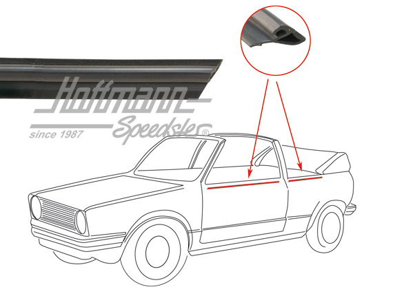 Türschachtdichtung, außen, v/h, li. | 155 837 473 C | 180-4050-01