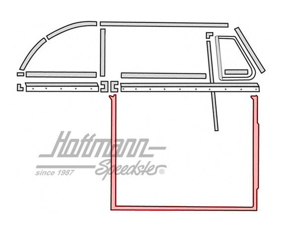 Türdichtung, Cabrio, 8.64-,re., Top-Qual | 151 831 722 D | 020-4972-10