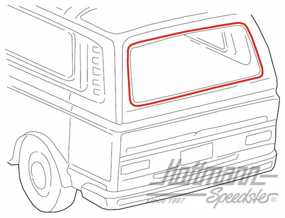 Heckscheibendichtung, Bus T3, mit Nut | 255 845 521 | 350-5706
