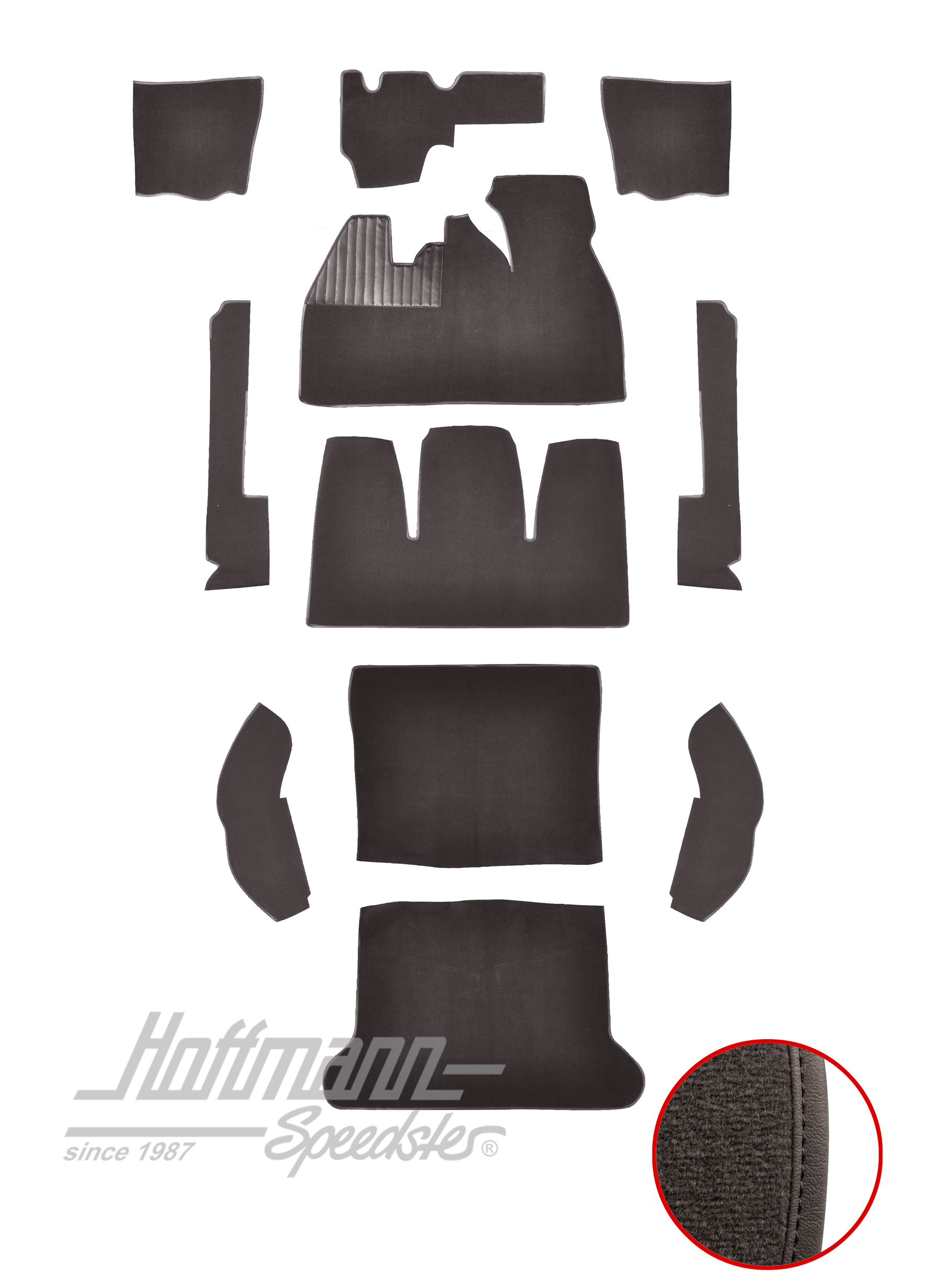 Teppichsatz für Limousine, 8.61-7.68, anthrazit |  | 026-5422