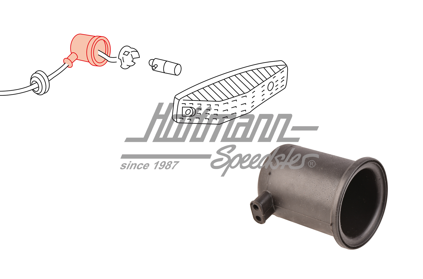 Tülle, Seitenleuchte, Bus T4/Golf 1 | 433 971 867 | 408-1480