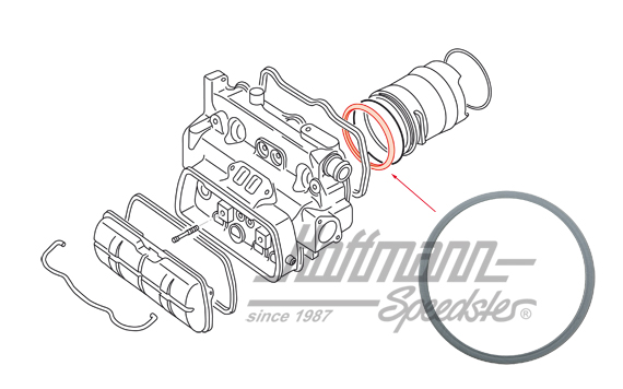 Dichtung, Zylinderlaufbuchse, oben, WBX | 025 101 343 B | 307-0006