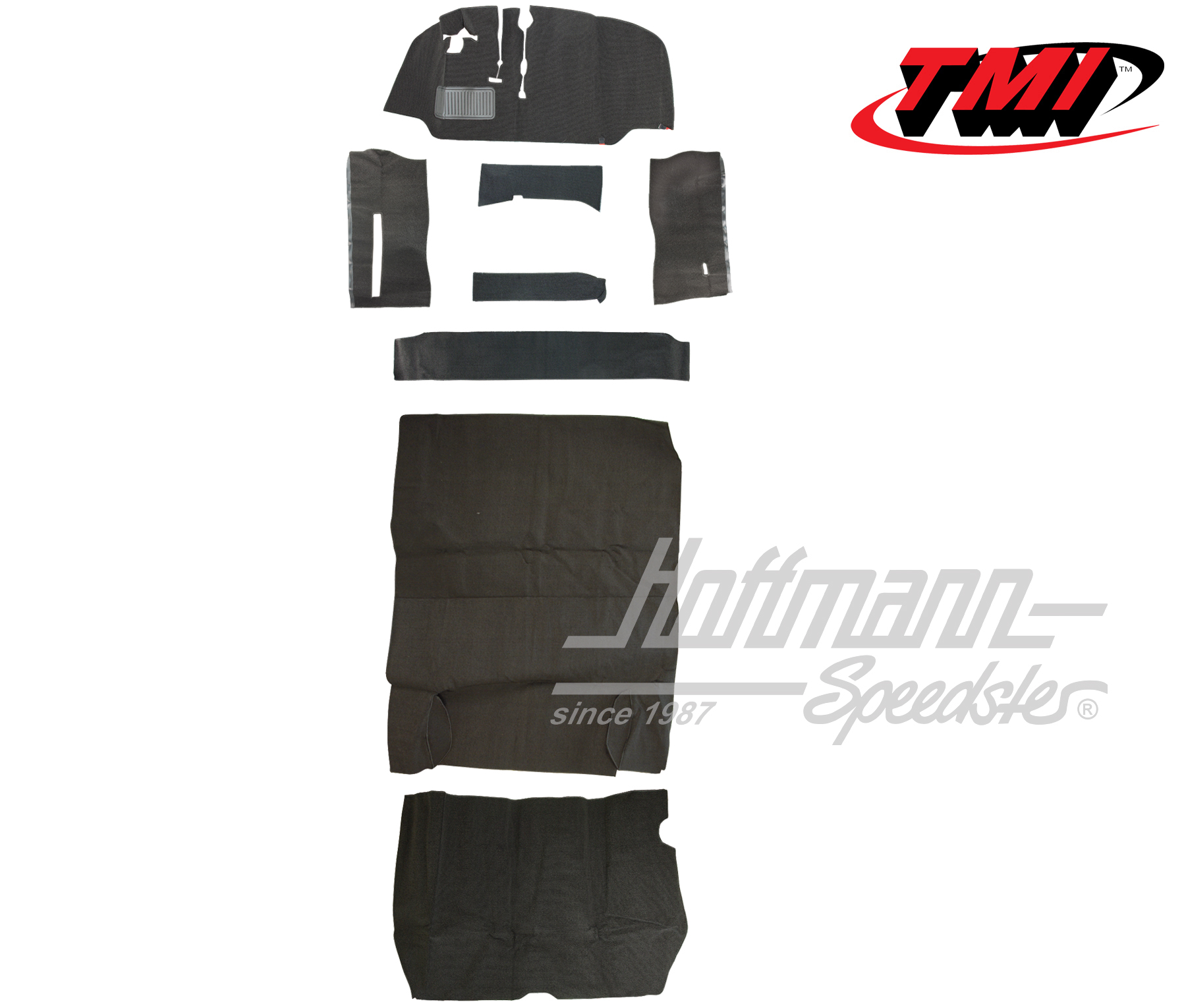 Teppichsatz, Bus T2, 8.67-7.72, schwarz | 34-F2110-301 | 098-0014