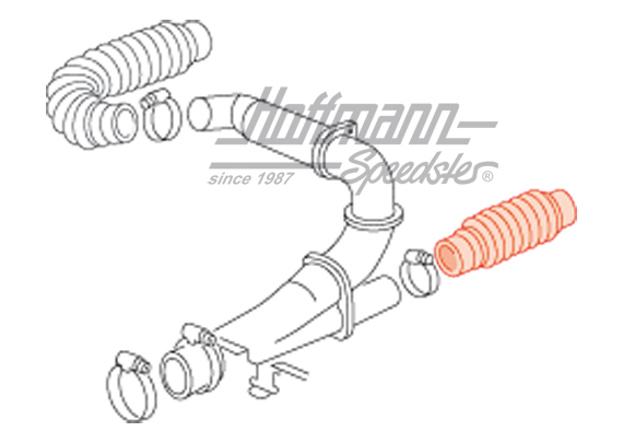 Heizschlauch, Wärmetauscher, links, NOS
