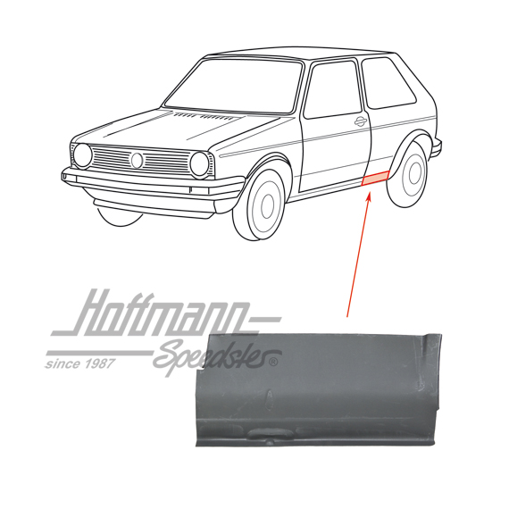 Seitenblech, klein, hinten, -78, links | 620 01 1 | 185-0251