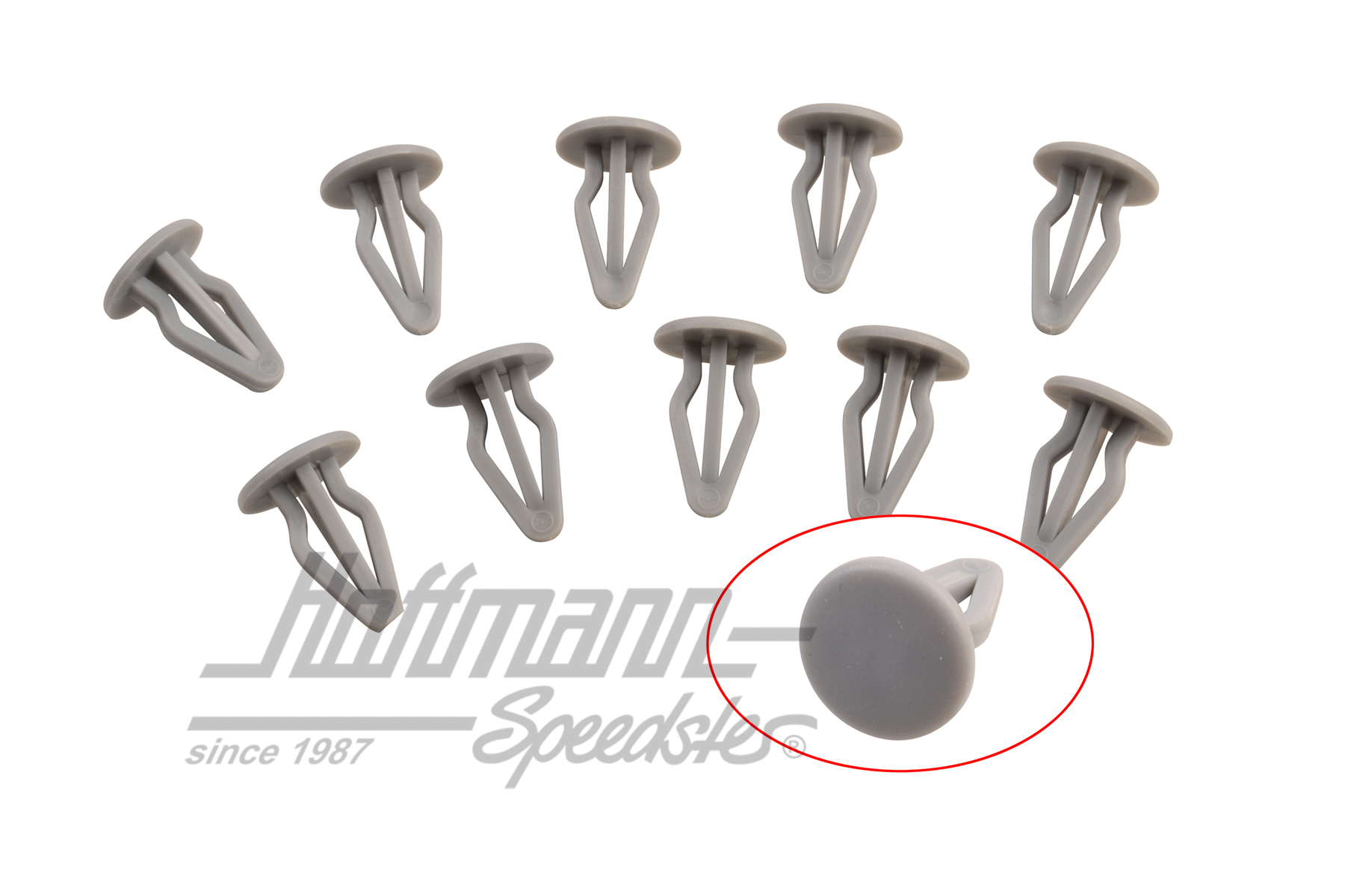Clip, Seiten/Heckverkleidung, silbergrau | 801 867 299 | 180-1912-15