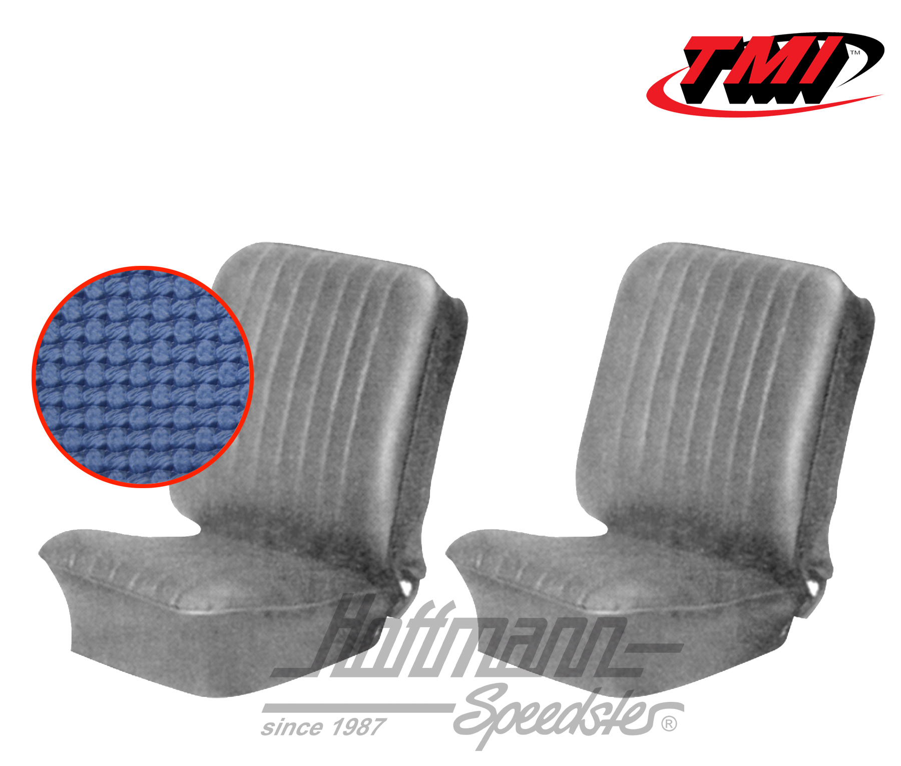 Sitzbezüge, Karmann, vorne, 55-60, blau | 43-1501-08 | 066-0065-20