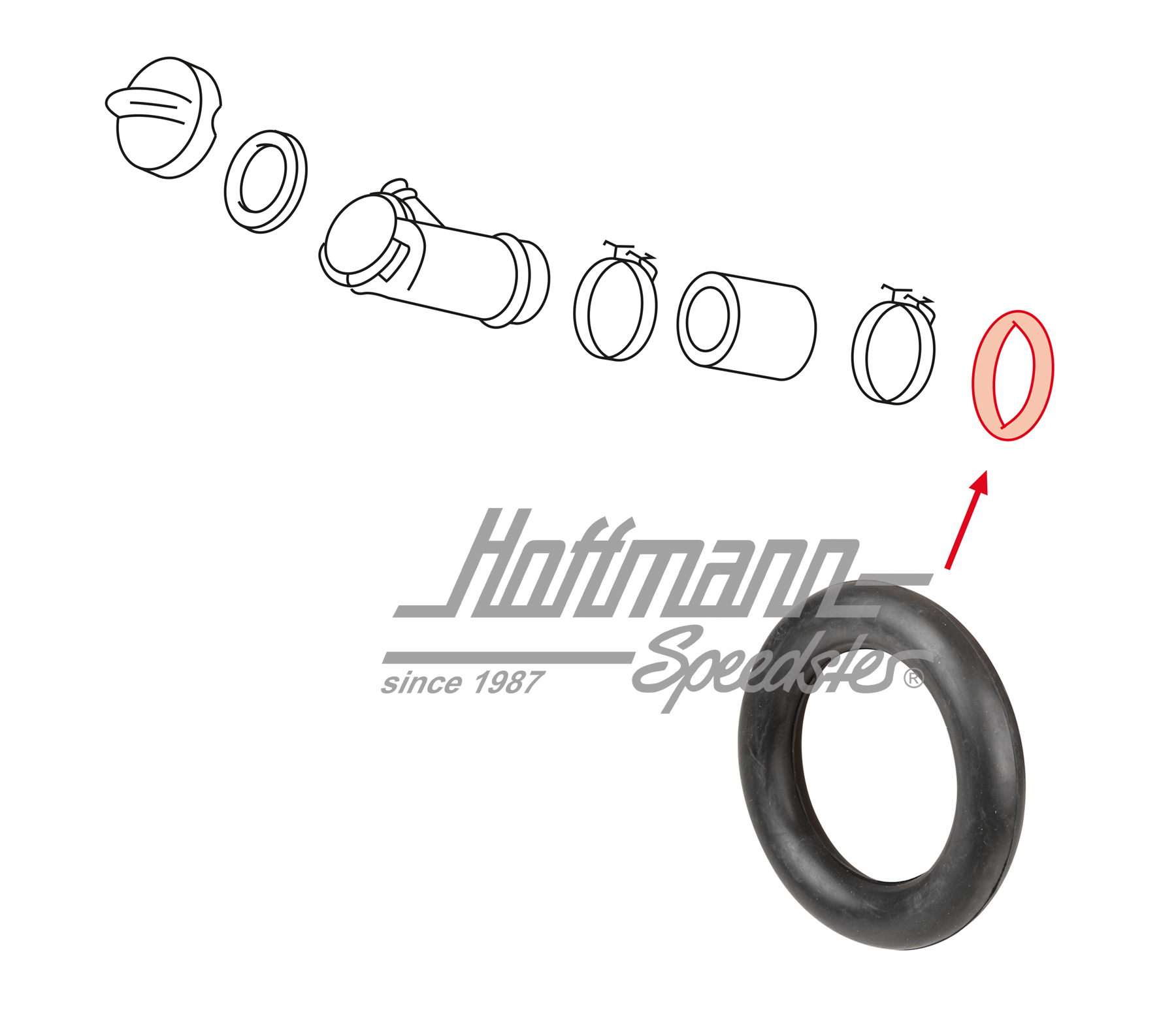 Dichtring, Öltank/Einfüllstutzen, 65-71 | 901 107 696 00 | 530-0528-04
