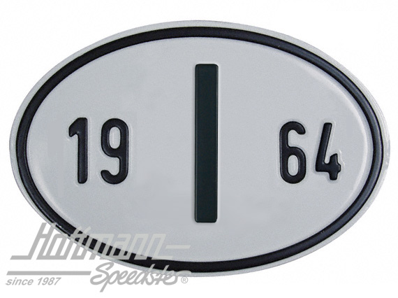 Nationalitätsschild "I", "1964", Alu |  | 020-2402-64