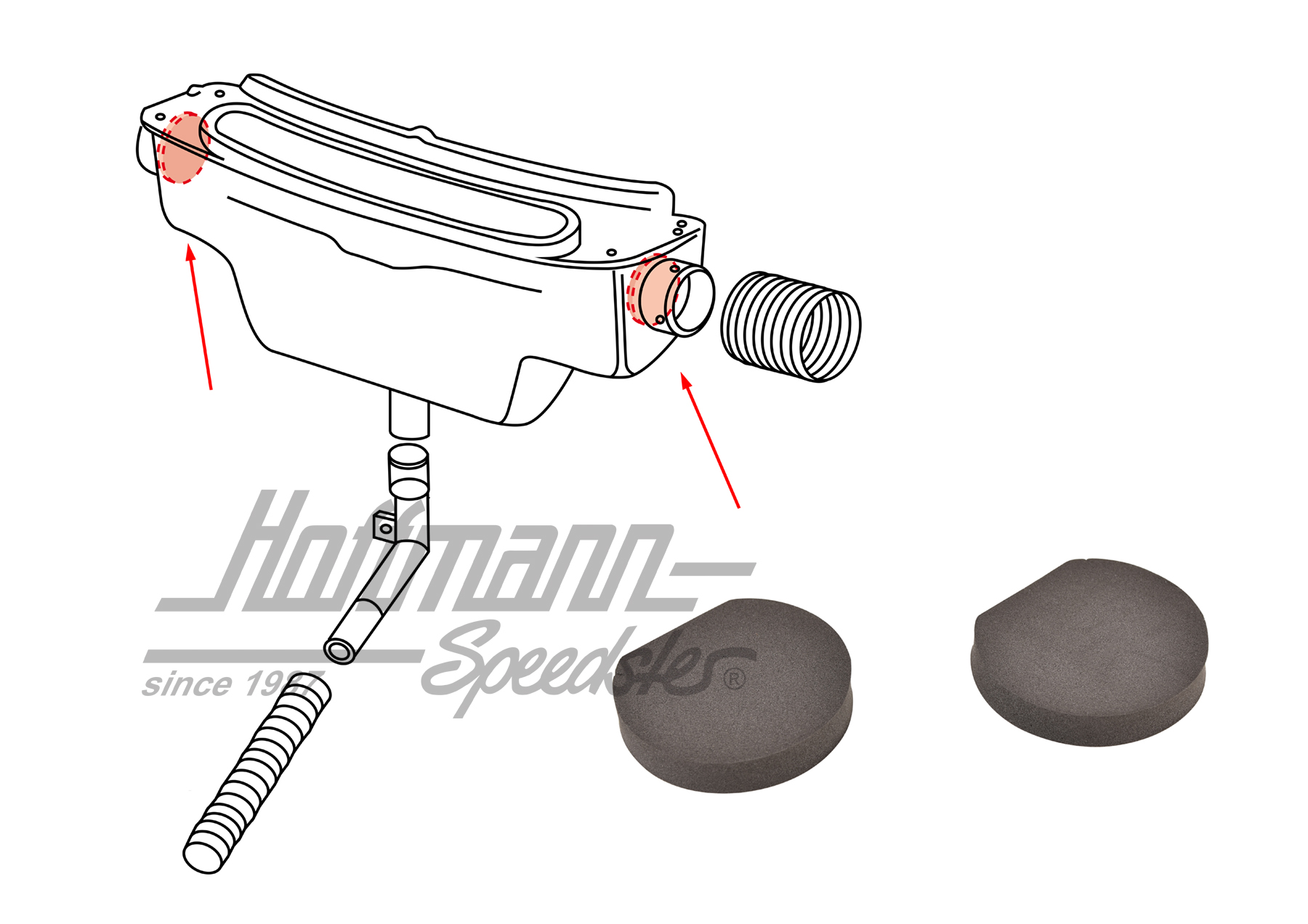 Dichtungen, Frischluftklappe, 8.67- | 113 819 515 | 020-1993-40
