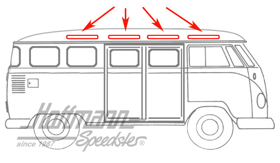 Dichtung, Dachscheiben, Bus T1 | 241 845 621 | 089-0090
