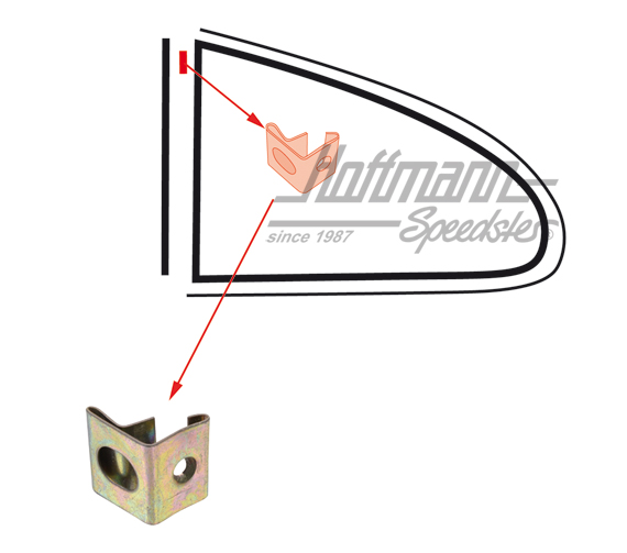 Clip, Ausstellfenster, oben, 71-74 | 143 847 319 A | 060-0416-08