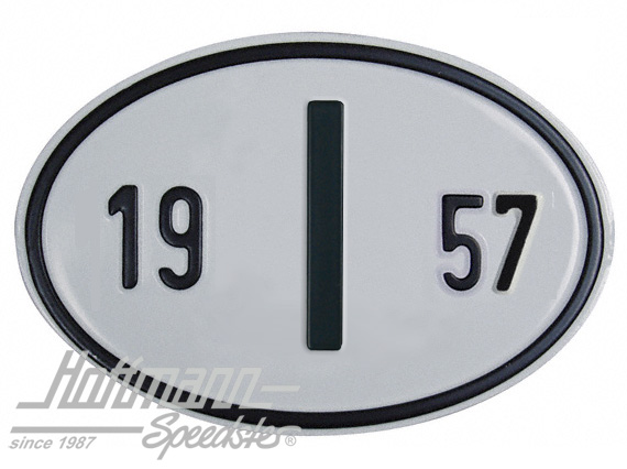 Nationalitätsschild "I", "1957", Alu |  | 020-2402-57