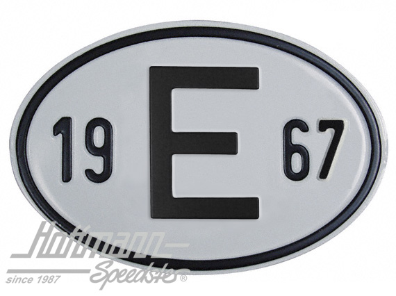 Nationalitätsschild "E", "1967", Alu |  | 020-2403-67