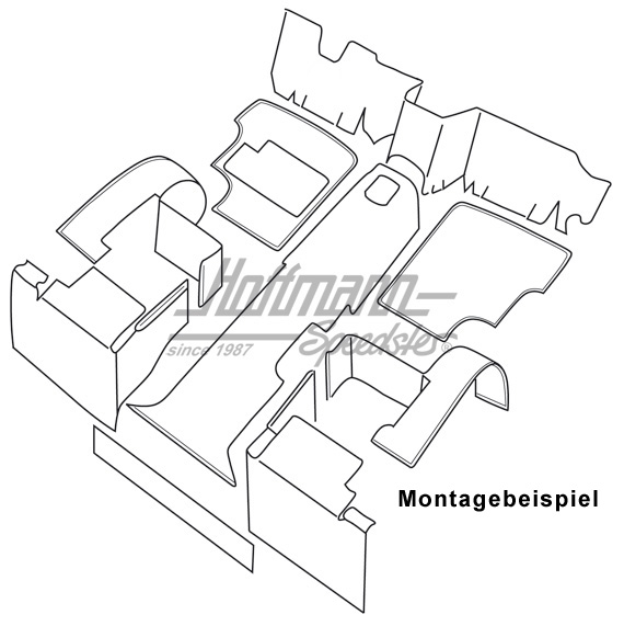 Teppichsatz, anthrazit, Bus T3 WBX