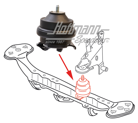 Gummilager, Motorträger, vorne, 16V | 357 199 279 B | 201-5650