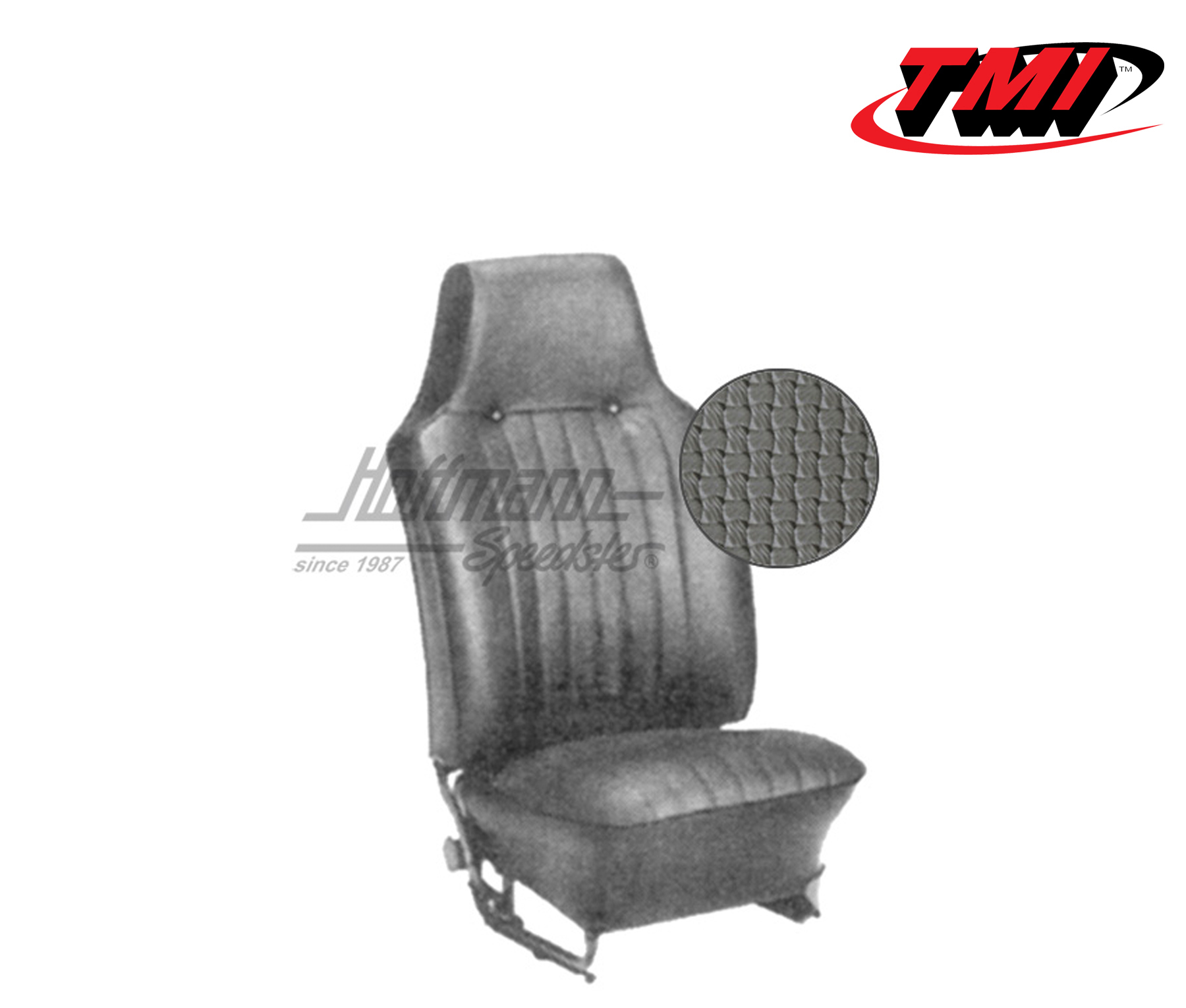 Sitzbezüge, Cabrio, 67-69, Korbmuster, grau | 43-1324-06 | 055-6735