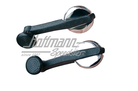 Fensterkurbel, Serie, Chrom/schwar.8.67- | 113 837 581 D | 020-2369