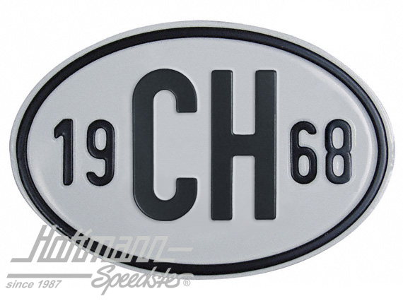 Nationalitätsschild "CH", "1968", Alu |  | 020-2401-68