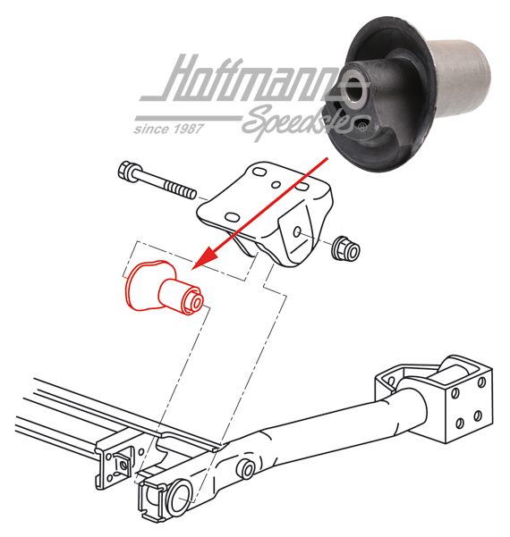 Gummilager, Hinterachse, Golf 2 | 191 501 541 | 204-9030
