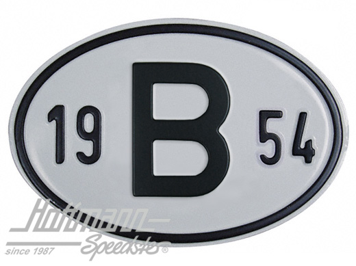Nationalitätsschild "B", "1954", Alu |  | 020-2397-54