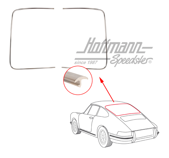 Zierrahmen Alu, Heckscheibe, silber