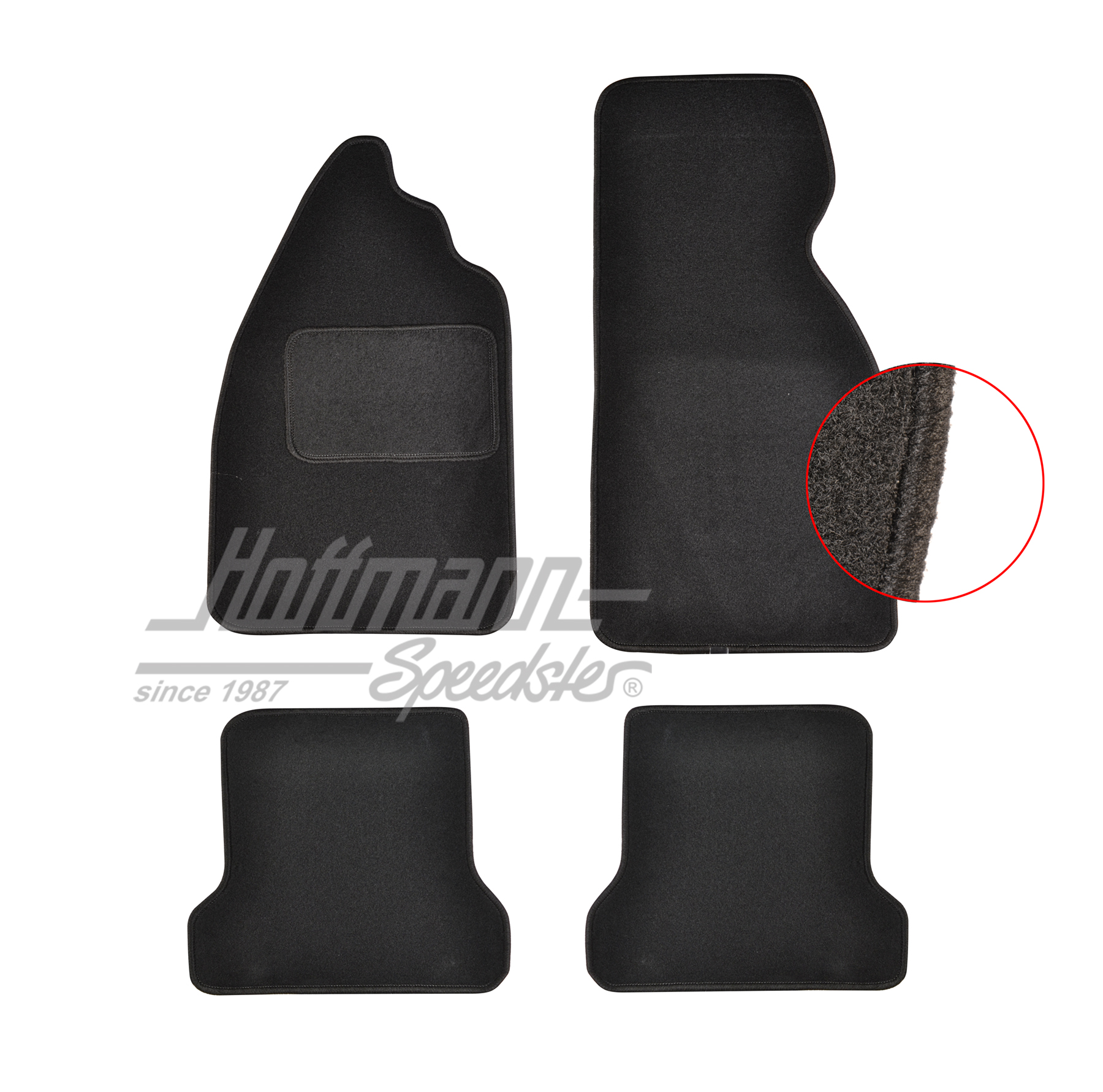 Fußmatten, Velour, schwarz, Käfer | 113 898 700 A | 020-5377-02