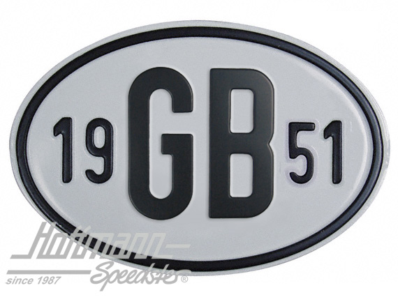Nationalitätsschild "GB", "1951", Alu |  | 020-2404-51