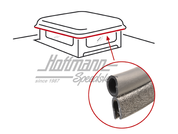 Dichtung, kleines Dach, 63-67 | 231 070 706 | 089-1900