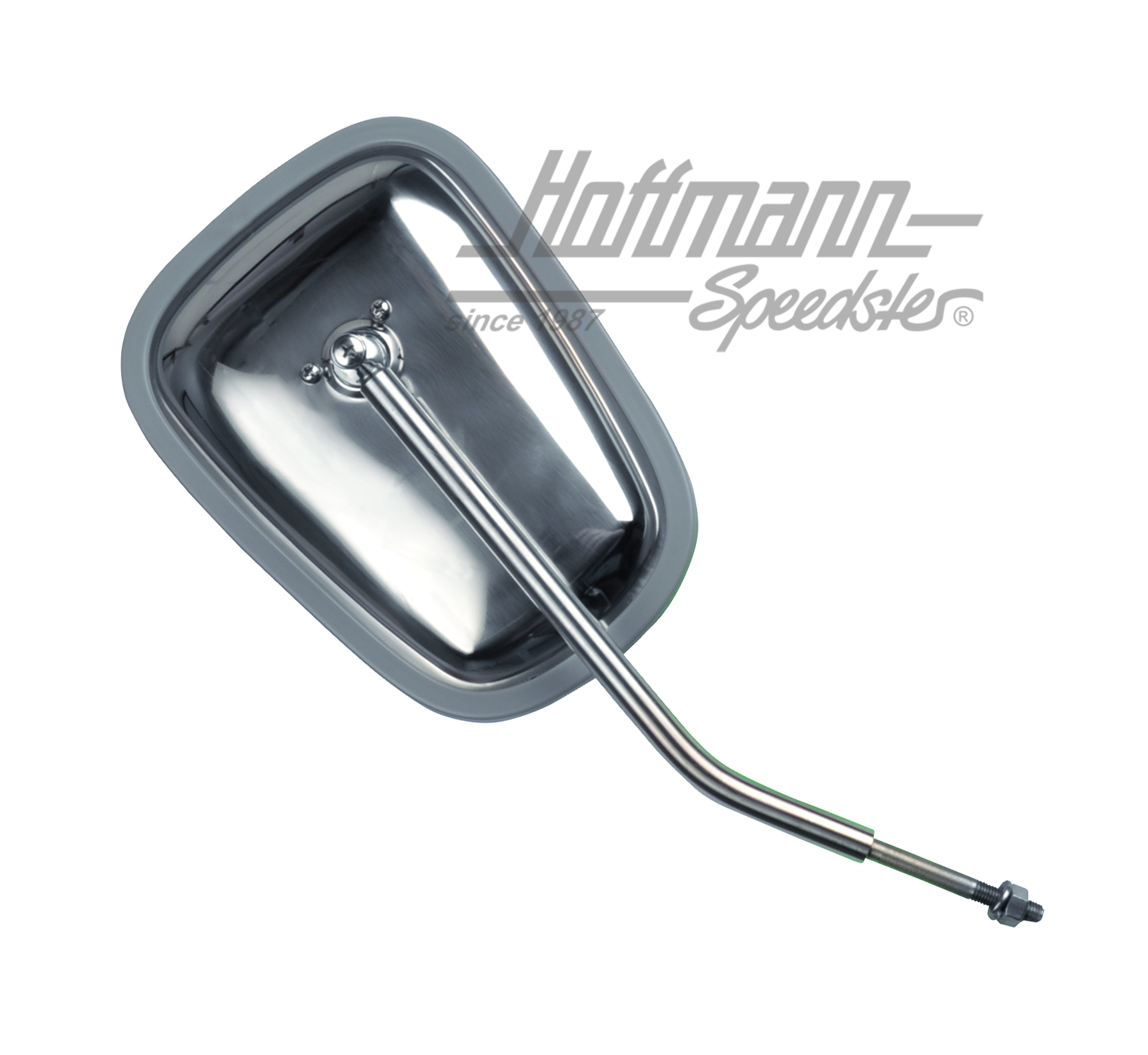 Türscharnierspiegel, Edelstahl, li./re.