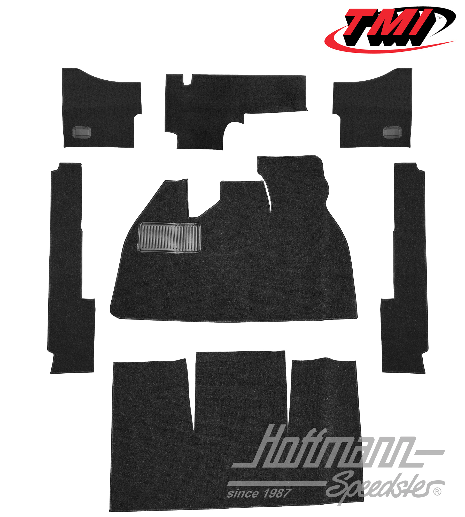 Teppichsatz, Limousine, schwarz, 8.57-7.68 | 34-F1106-301 | 020-5300