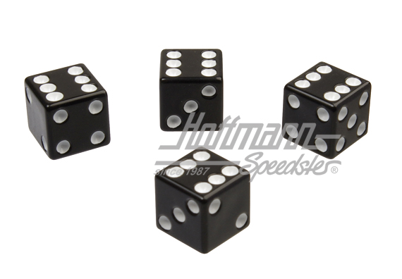Ventil-Caps, Würfel, schwarz | 409-BK | 200-7504-20