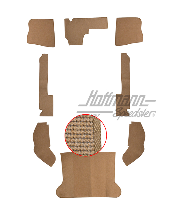 Teppichsatz, Limousine, 64-67, Haargarn, beige |  | 026-5025-05