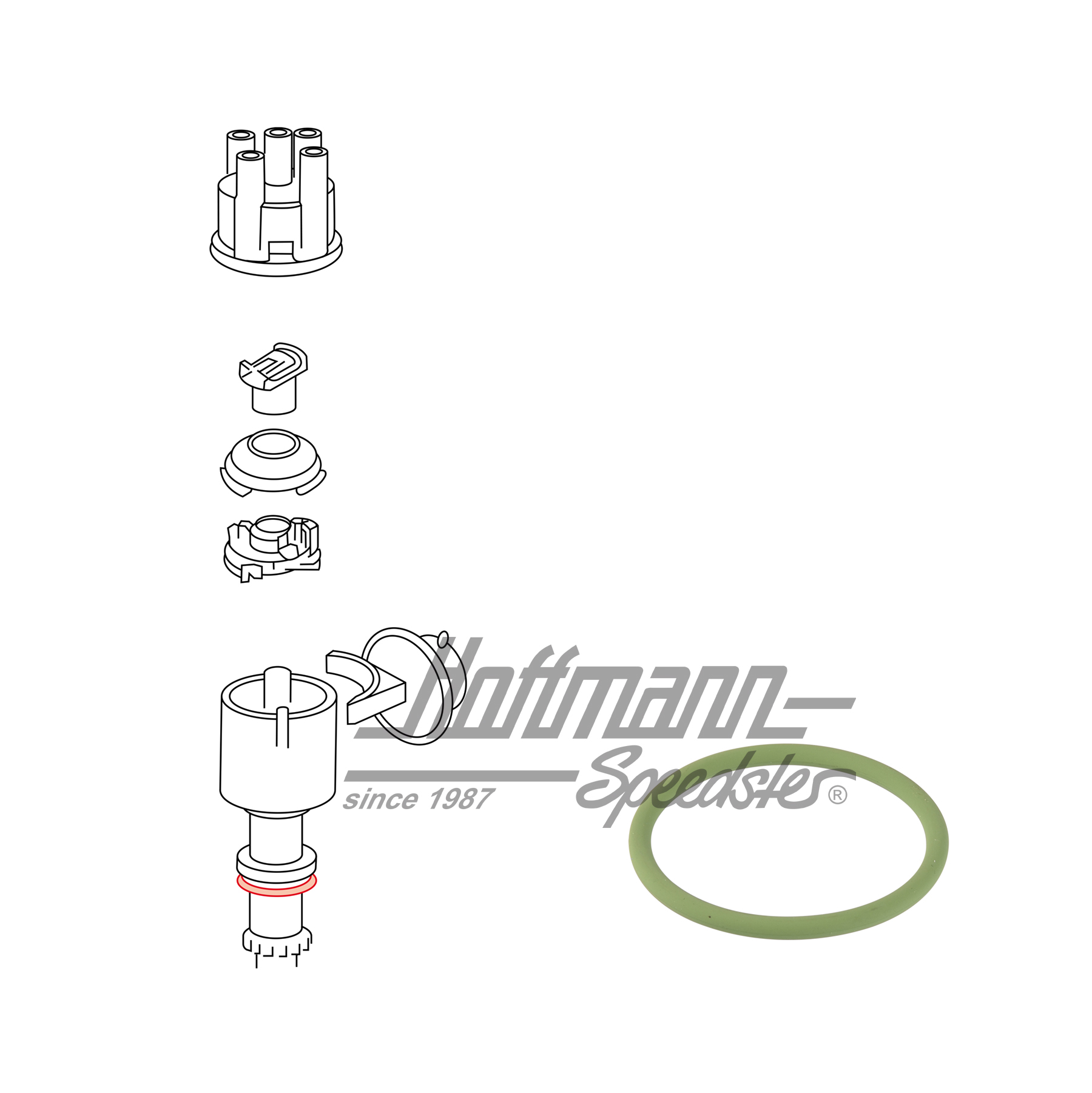 Dichtring, Zündverteiler, 16V/GTI | 027 905 261 | 209-1320