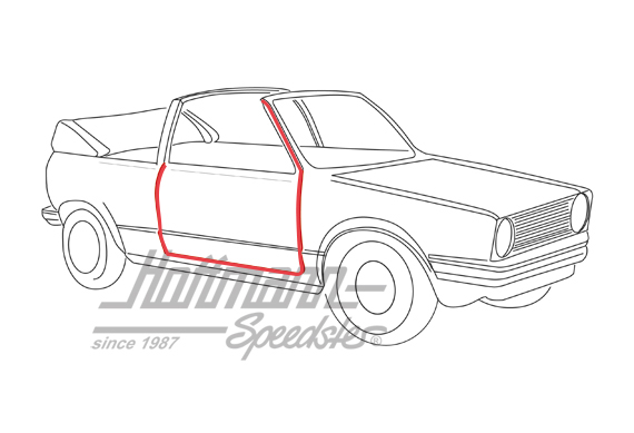 Türdichtung, Golf 1 Cabrio, 8.83-93, rechts
