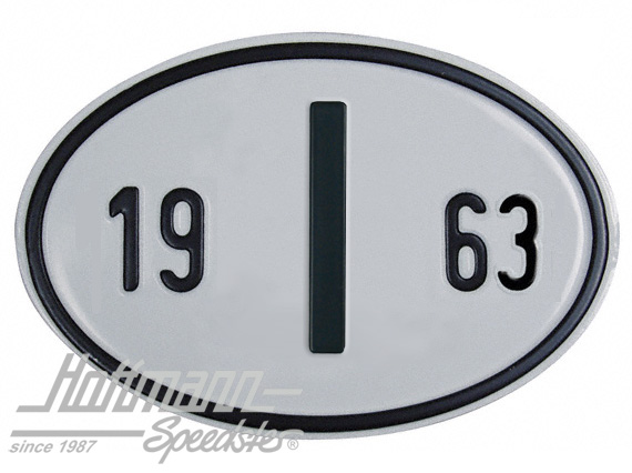 Nationalitätsschild "I", "1963", Alu |  | 020-2402-63